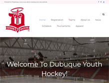 Tablet Screenshot of dubuquehockey.org